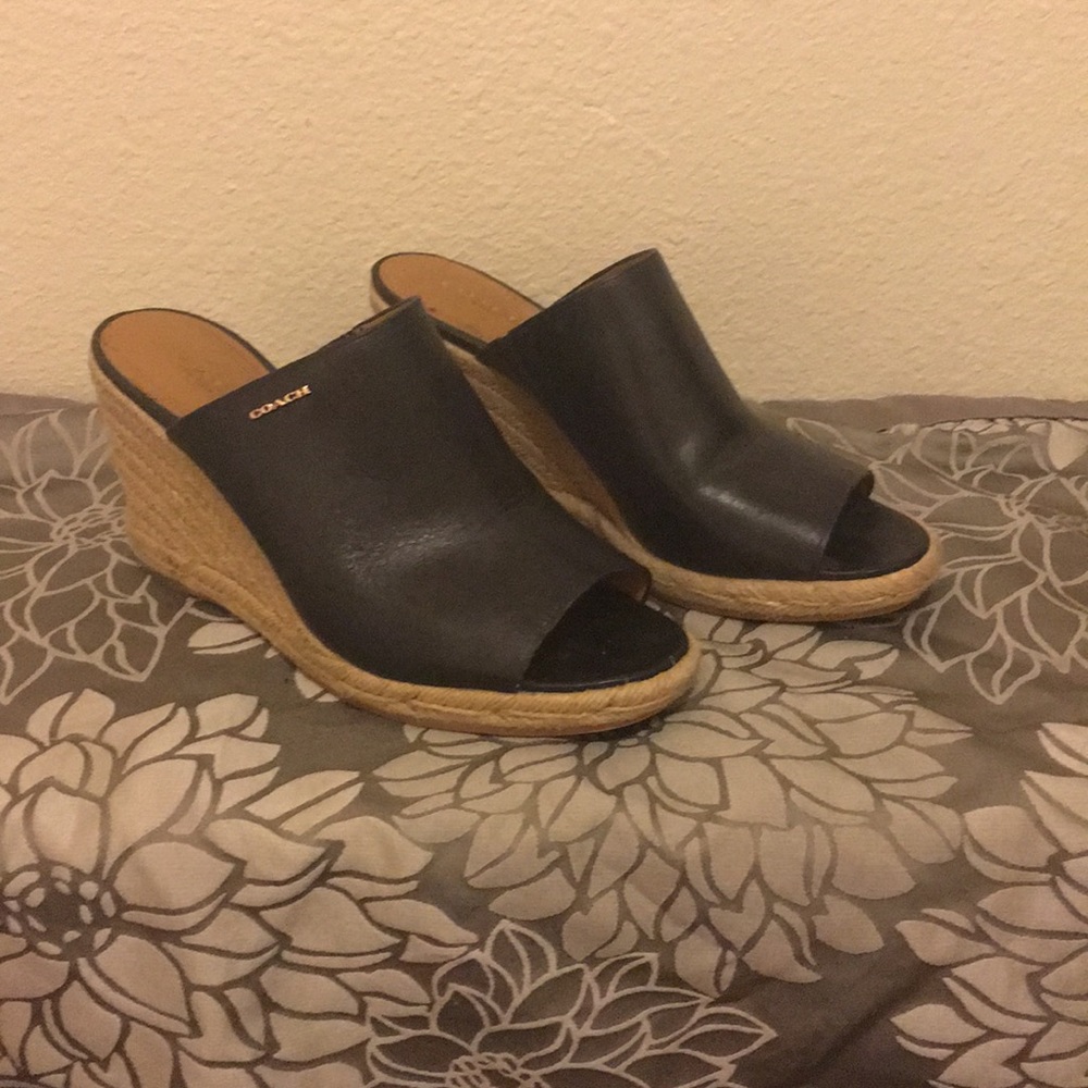 Women’s Coach Leather Wedges